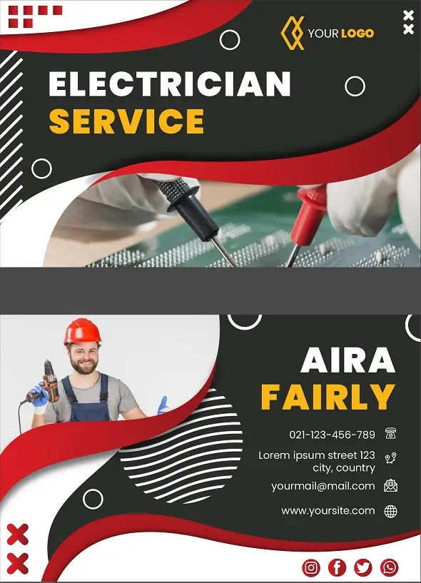 Heating & Air Conditioning Business Card 121