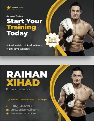 Fitness & Gym Business Card 121