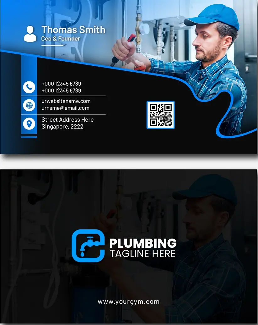 Heating & Air Conditioning Business Card 161